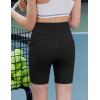 Zaclotre Girls Bike Shorts with Pockets Kids 5″ High Waisted Yoga Workout Athletic Running Volleyball Spandex Shorts(Black/Grey)