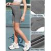 Zaclotre Girls Bike Shorts with Pockets Kids 5″ High Waisted Yoga Workout Athletic Running Volleyball Spandex Shorts(Dark Grey)