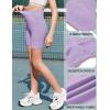 Zaclotre Girls Bike Shorts with Pockets Kids 5″ High Waisted Yoga Workout Athletic Running Volleyball Spandex Shorts(Lilac)