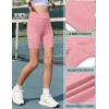 Zaclotre Girls Bike Shorts with Pockets Kids 5″ High Waisted Yoga Workout Athletic Running Volleyball Spandex Shorts(Pink)