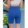 Zaclotre Girls Bike Shorts with Pockets Kids 5″ High Waisted Yoga Workout Athletic Running Volleyball Spandex Shorts(Royal Blue)