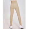 Zaclotre Girls Athletic Leggings with 4 Pockets High Waist Tights Kids Workout Yoga Pants for Running Dance(Khaki)
