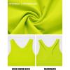 Zaclotre Girls Tank Tops Sleeveless Racerback Crop Tops Double Lined Athletic Shirts for Dance Yoga Workout Kids(Neon Green)