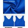 Zaclotre Girls Tank Tops Sleeveless Racerback Crop Tops Double Lined Athletic Shirts for Dance Yoga Workout Kids(Royal Blue)