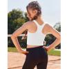 Zaclotre Girls Tank Tops Sleeveless Racerback Crop Tops Double Lined Athletic Shirts for Dance Yoga Workout Kids(White)