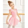 Zaclotre 3 Pack Girls Ballet Skirts Dance Skirt Chiffon Wrap for Toddler/Kids/Little Girl Dancewear(Ballet Pink)
