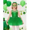 Zaclotre Ballet Leotards for Girls Toddler Sequin Sleevesless Mesh Tutu Dress Ballerina Dance Outfits(Green)