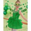 Zaclotre Ballet Leotards for Girls Toddler Sequin Sleevesless Mesh Tutu Dress Ballerina Dance Outfits(Green)