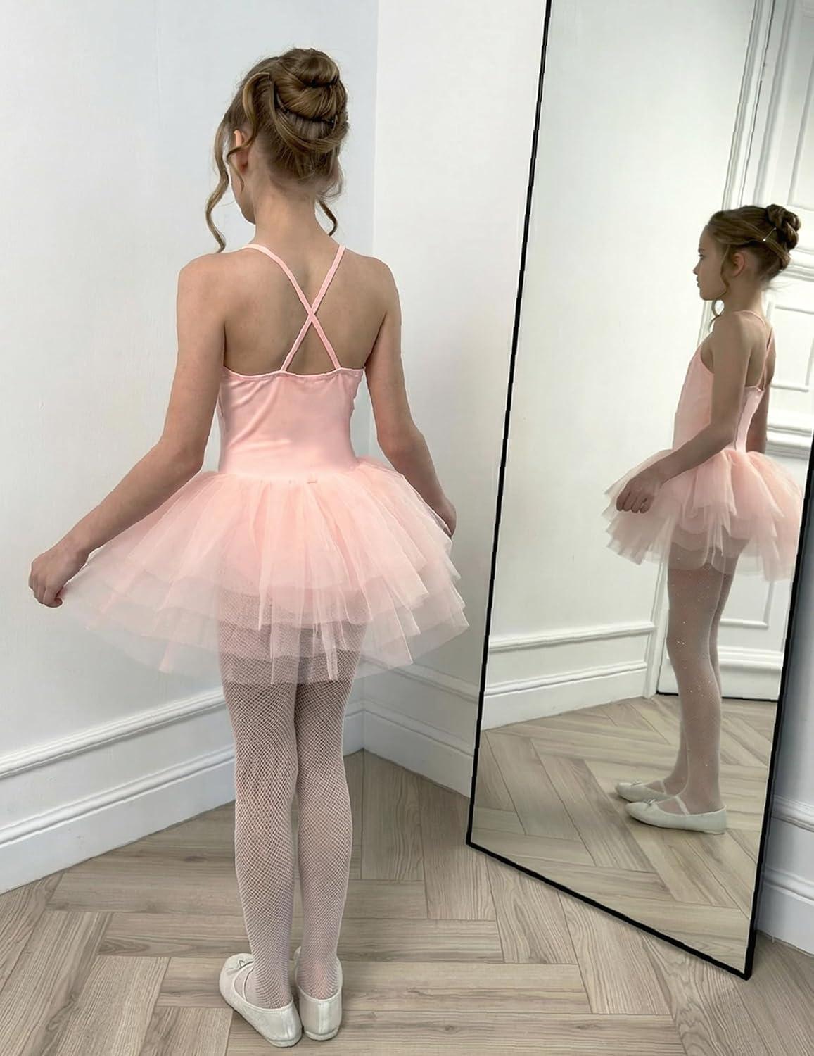 image:imageZaclotre Ballet Leotards for Toddler Girls 4 Layers Cross Back Dance Dress Camisole Tutu CostumeBallet Pink