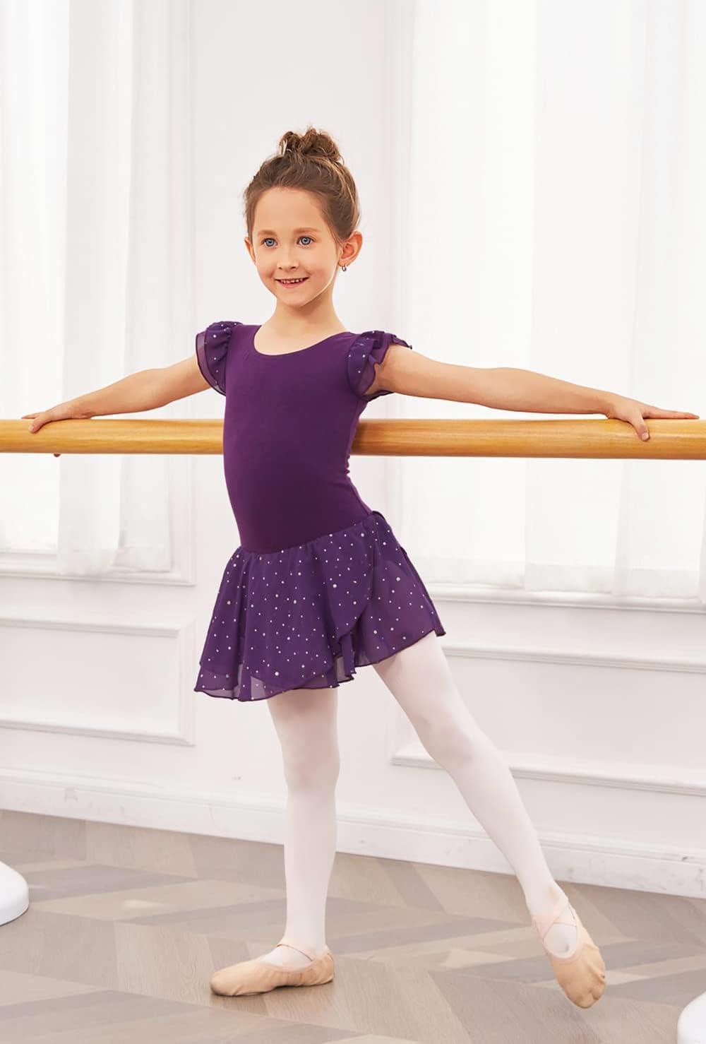 image:imageZaclotre Girls Ruffle Sleeve Tutu Skirted Leotard Ballet Dance Dress
