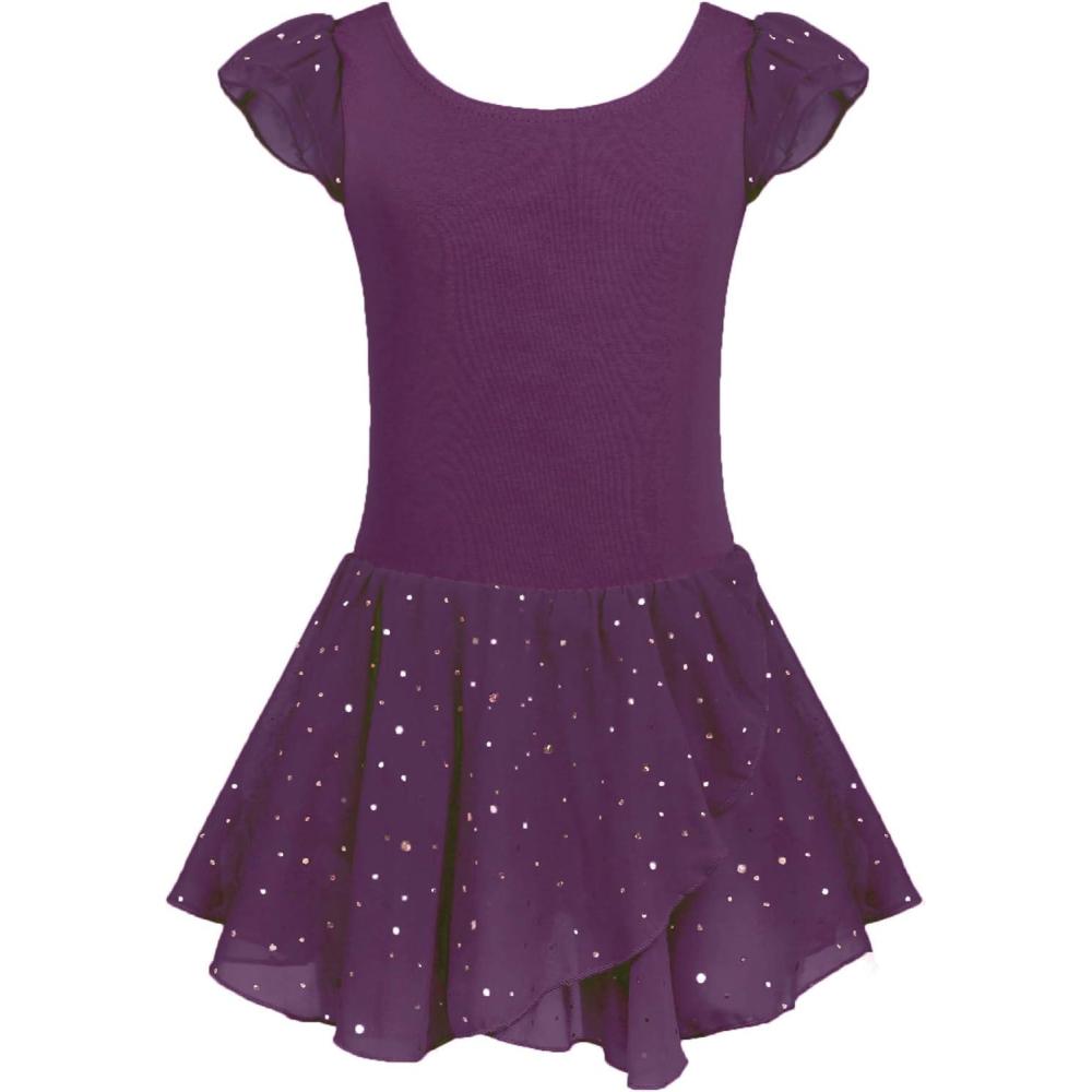 image:imageZaclotre Girls Ruffle Sleeve Tutu Skirted Leotard Ballet Dance Dress