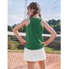 Zaclotre Girls Pleated Racerback Tank Tops Athletic Workout Sport Shirts for Running Gym(Green)