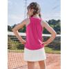 Zaclotre Girls Pleated Racerback Tank Tops Athletic Workout Sport Shirts for Running Gym(Rose Pink)