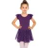 Zaclotre Girls Ruffle Sleeve Tutu Skirted Leotard Ballet Dance Dress