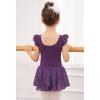 Zaclotre Girls Ruffle Sleeve Tutu Skirted Leotard Ballet Dance Dress