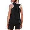 Zaclotre Girls Pleated Racerback Tank Tops Athletic Workout Sport Shirts for Running Gym(Black)