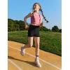 Zaclotre Girls Athletic Shorts Kids High Waisted Gymnastic Dance Biker Shorts Casual Comfy Yoga Shorts 5-14 Years(Black)