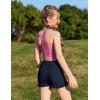 Zaclotre Girls Athletic Shorts Kids High Waisted Gymnastic Dance Biker Shorts Casual Comfy Yoga Shorts 5-14 Years(Navy Blue)
