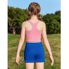 Zaclotre Girls Athletic Shorts Kids High Waisted Gymnastic Dance Biker Shorts Casual Comfy Yoga Shorts 5-14 Years(Royal Blue)