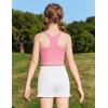 Zaclotre Girls Athletic Shorts Kids High Waisted Gymnastic Dance Biker Shorts Casual Comfy Yoga Shorts 5-14 Years(White)