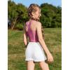 Zaclotre Girls Athletic Shorts Kids High Waisted Gymnastic Dance Biker Shorts Casual Comfy Yoga Shorts 5-14 Years(White)