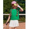Zaclotre Girls Crop Tops Batwing Short Sleeve T Shirt Quick Dry Drop Shoulder Basic Tees Workout Athletic Shirts(Green)