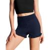 Zaclotre Girls Athletic Shorts Kids High Waisted Gymnastic Dance Biker Shorts Casual Comfy Yoga Shorts 5-14 Years(Navy Blue)