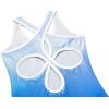 Zaclotre Gymnastics Leotards for Girls Hollow Back Sparkly Sleeveless Dance Leotard Unitards with Gym Shorts Combo(Blue Flower)