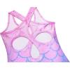 Zaclotre Gymnastics Leotards for Girls Hollow Back Sparkly Sleeveless Dance Leotard Unitards with Gym Shorts Combo(Mermaid)
