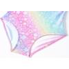 Zaclotre Gymnastics Leotards for Girls Hollow Back Sparkly Sleeveless Dance Leotard Unitards with Gym Shorts Combo(Rainbow Star)