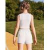 Zaclotre Girls Athletic Shorts with Zipper Pockets High Waisted Running Shorts with Liner for Kids Active Sports Soccer(White)