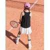 Zaclotre Girls Athletic Tank Tops Kids Sleeveless Racerback Workout Shirts for Dance Running Yoga 5-14 Years(Black)