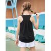 Zaclotre Girls Athletic Tank Tops Kids Sleeveless Racerback Workout Shirts for Dance Running Yoga 5-14 Years(Black)