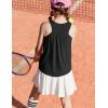 Zaclotre Girls Athletic Tank Tops Kids Sleeveless Racerback Workout Shirts for Dance Running Yoga 5-14 Years(Black and White(2 Pack))