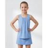 Zaclotre Girls Athletic Tank Tops Kids Sleeveless Racerback Workout Shirts for Dance Running Yoga 5-14 Years(Blue)
