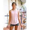 Zaclotre Girls Athletic Tank Tops Kids Sleeveless Racerback Workout Shirts for Dance Running Yoga 5-14 Years(Light Pink)