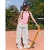 Zaclotre Girls Athletic Tank Tops Kids Sleeveless Racerback Workout Shirts for Dance Running Yoga 5-14 Years(Light Pink)