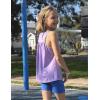 Zaclotre Girls Athletic Tank Tops Kids Sleeveless Racerback Workout Shirts for Dance Running Yoga 5-14 Years(Lilac)