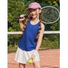 Zaclotre Girls Athletic Tank Tops Kids Sleeveless Racerback Workout Shirts for Dance Running Yoga 5-14 Years(Royal Blue)