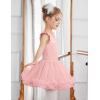 Zaclotre Girls Ballet Leotards Toddler Ruffle Sleeve Crisscross Back Tutu Dance Dress Outfit with Removable Skirt Combo(Ballet Pink)