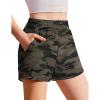 Zaclotre Girls Athletic Shorts with Zipper Pockets High Waisted Running Shorts with Liner for Kids Active Sports Soccer(Camouflage)