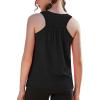 Zaclotre Girls Athletic Tank Tops Kids Sleeveless Racerback Workout Shirts for Dance Running Yoga 5-14 Years(Black)