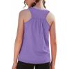 Zaclotre Girls Athletic Tank Tops Kids Sleeveless Racerback Workout Shirts for Dance Running Yoga 5-14 Years(Lilac)