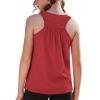 Zaclotre Girls Athletic Tank Tops Kids Sleeveless Racerback Workout Shirts for Dance Running Yoga 5-14 Years(Red)