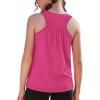 Zaclotre Girls Athletic Tank Tops Kids Sleeveless Racerback Workout Shirts for Dance Running Yoga 5-14 Years(Rose Pink)