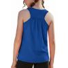 Zaclotre Girls Athletic Tank Tops Kids Sleeveless Racerback Workout Shirts for Dance Running Yoga 5-14 Years(Royal Blue)