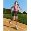 Zaclotre Girls Athletic Shorts Kids High Waisted Gymnastic Dance Biker Shorts Casual Comfy Yoga Shorts 5-14 Years(Camouflage Green)