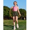 Zaclotre Girls Athletic Shorts Kids High Waisted Gymnastic Dance Biker Shorts Casual Comfy Yoga Shorts 5-14 Years(Camouflage Green)