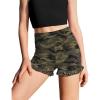 Zaclotre Girls Athletic Shorts Kids High Waisted Gymnastic Dance Biker Shorts Casual Comfy Yoga Shorts 5-14 Years(Camouflage Green)