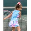 Zaclotre Girls Tennis Dress with Shorts Sleeveless Athletic Tank Top and Skirt Sets 2 Piece Golf Outfit with Pockets(Tie Dye 2)